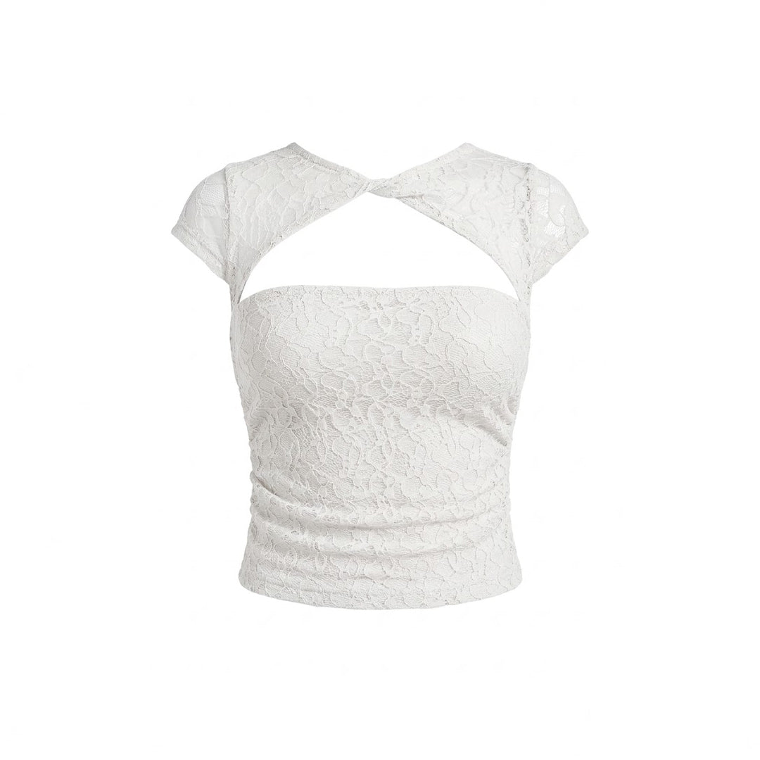 Blusa encaje cut out