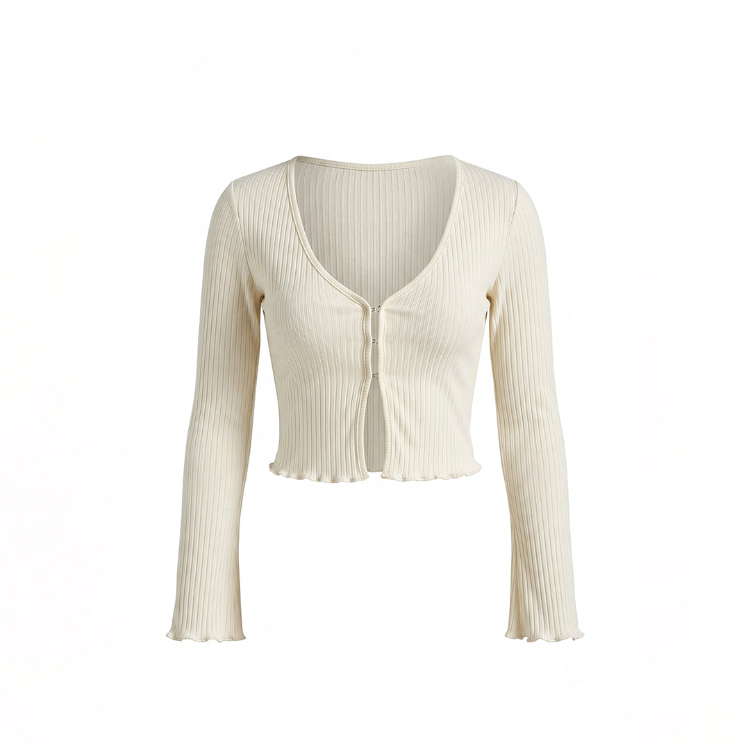 Blusa manga larga abertura