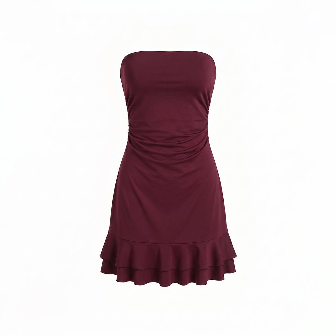 Vestido mini strapless