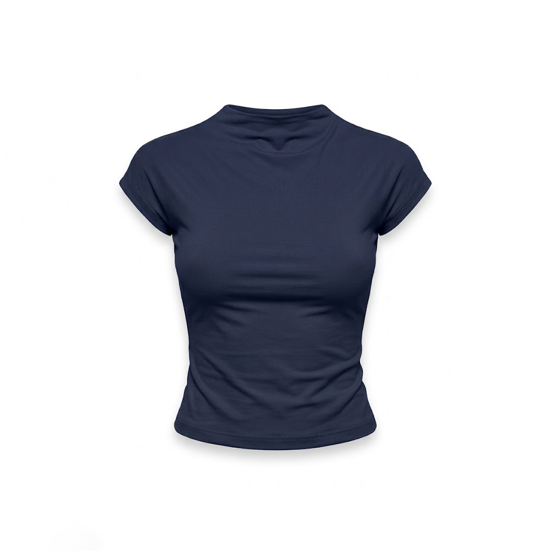Blusa básica cuello alto