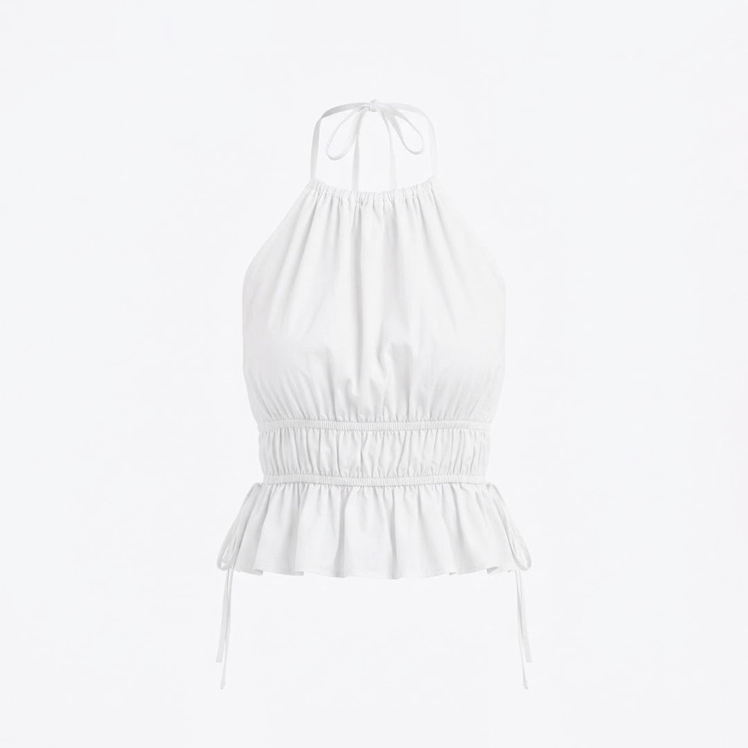 Blusa peplum halter