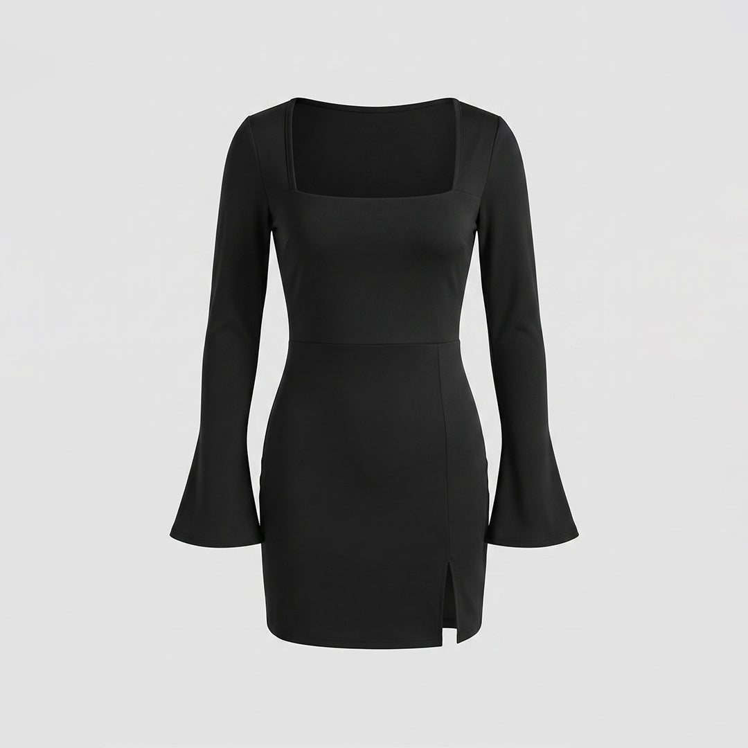 Vestido manga campana