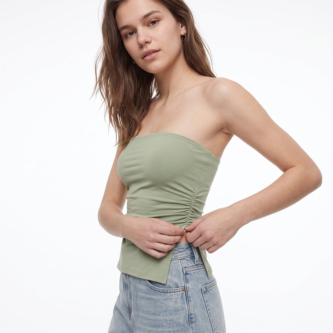 Top strapless aberturas