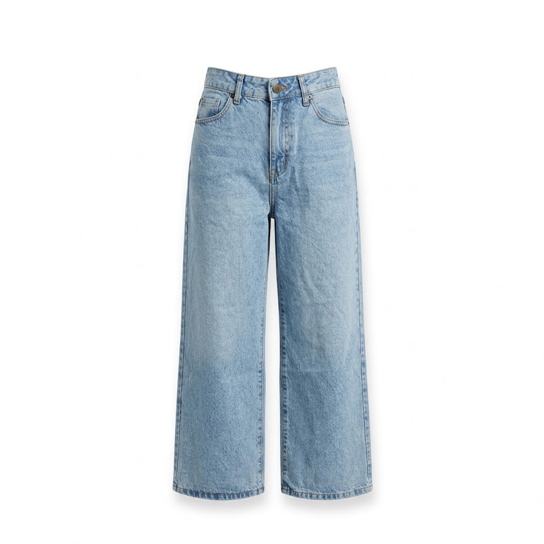 Jean wide leg denim claro