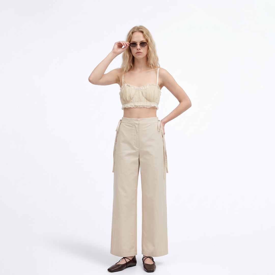 Pantalón parachute cintas