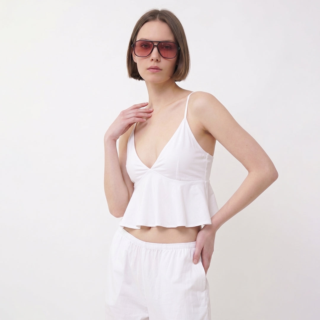 Top peplum tirantes