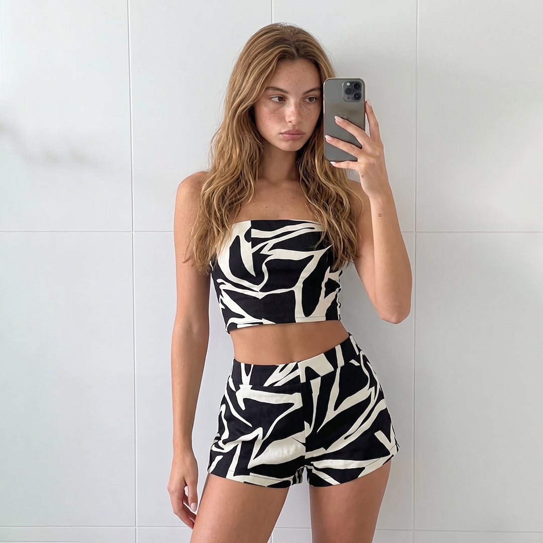Short mini estampado