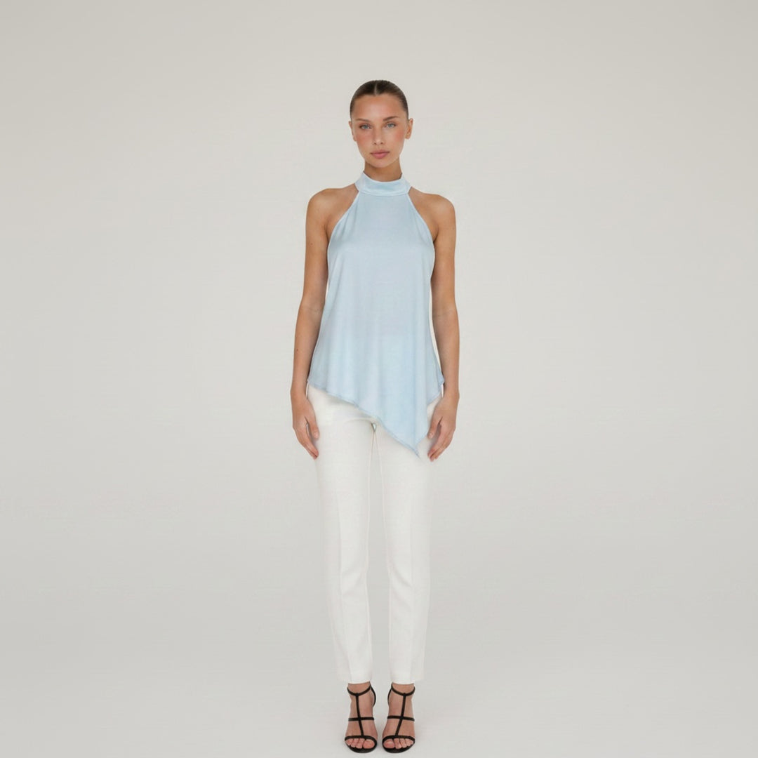 Blusa satinada escote en espalda