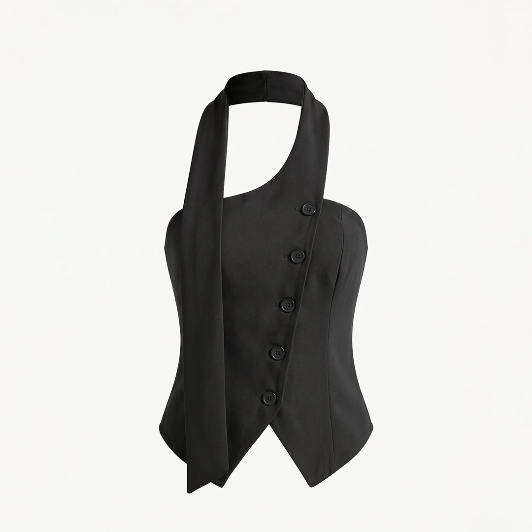Blusa tipo sastre con corbatín