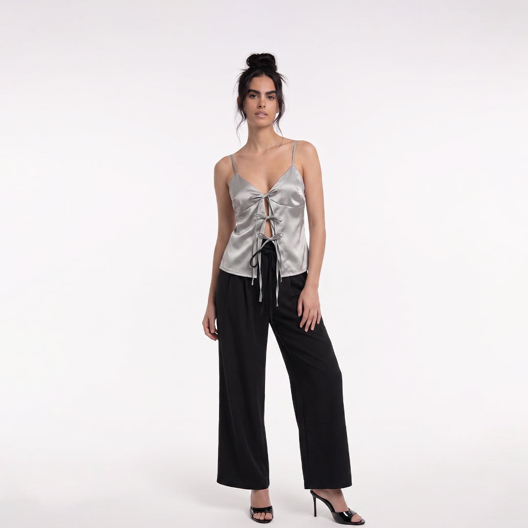 Blusa satinada coquette