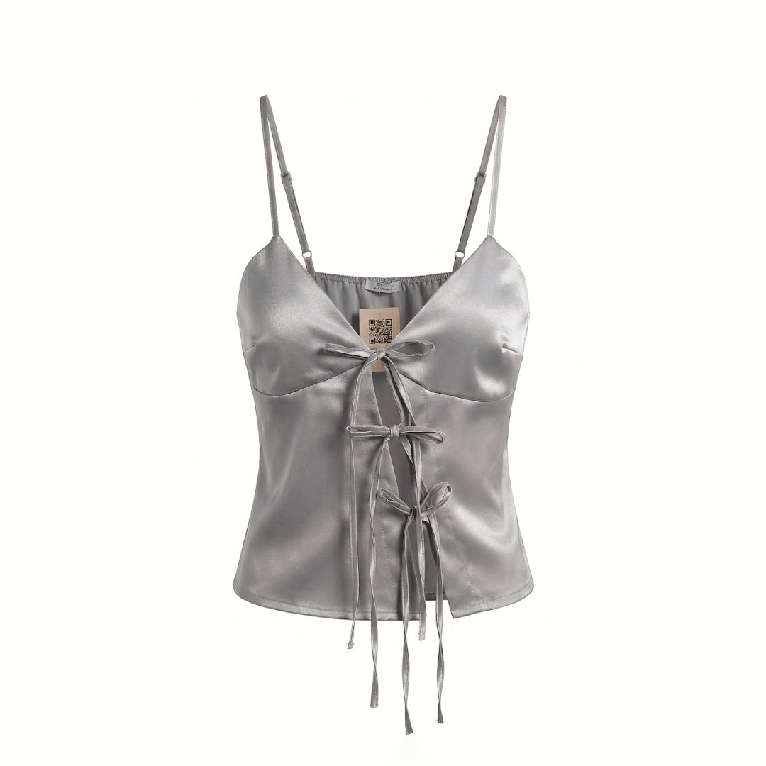 Blusa satinada coquette