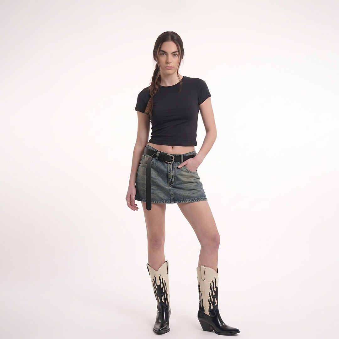 Blusa básica manga corta