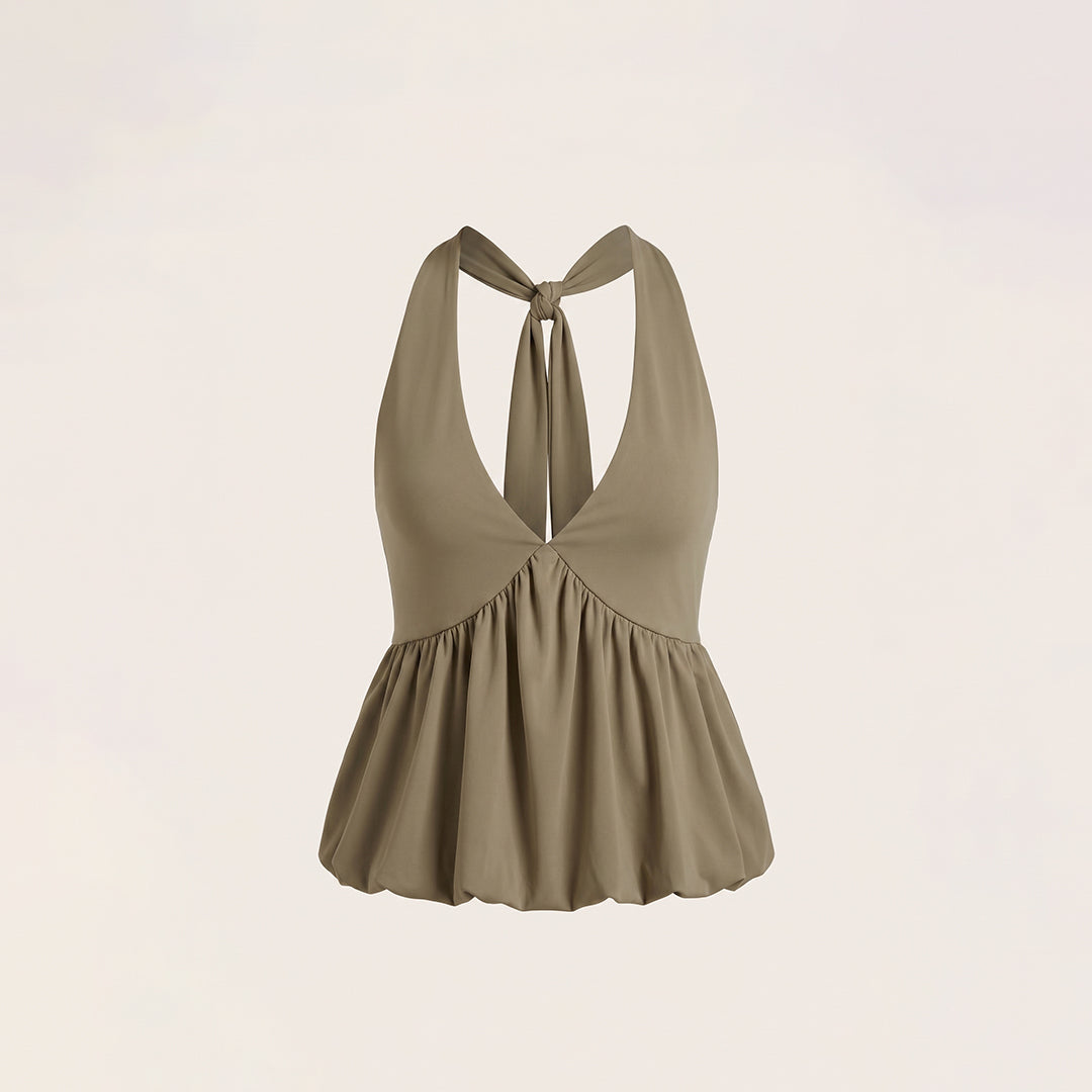 Blusa globo escote en "V"